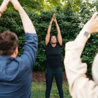 A hotel client brought us in to add yoga and stretching to their career fair! It showed applicants that they prioritize wellbeing and employee happiness.