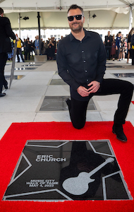 Eric Church at his Walk of Fame star