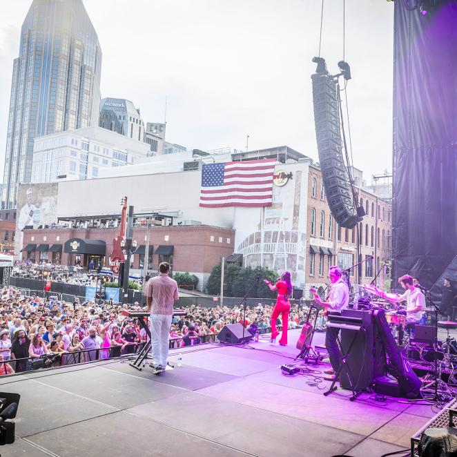 A Girl Named Tom performs at July 4th in Nashville