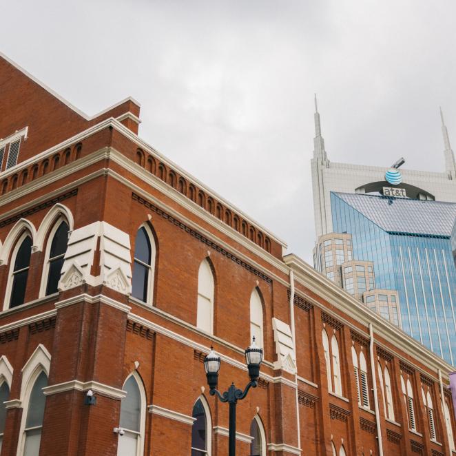 Ryman Auditorium and Batman Building