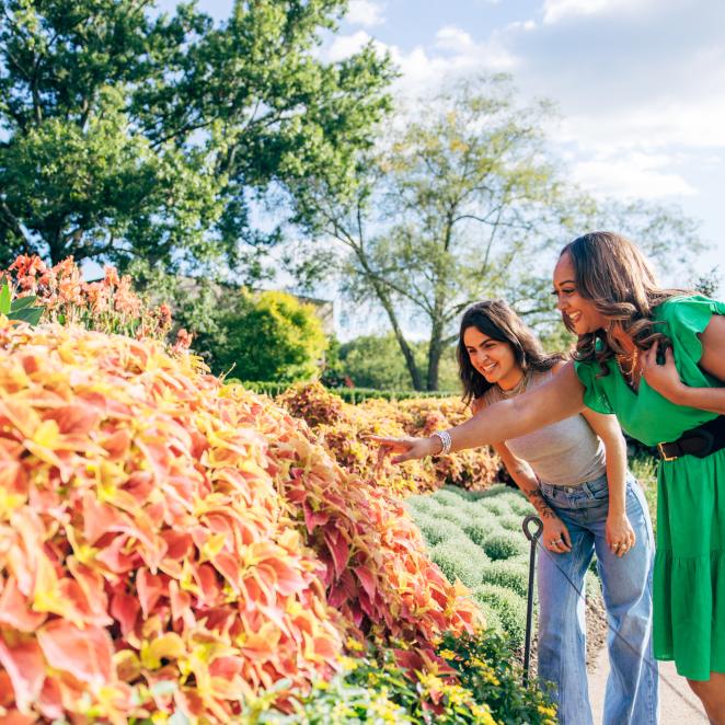 Smelling the flowers at Cheekwood