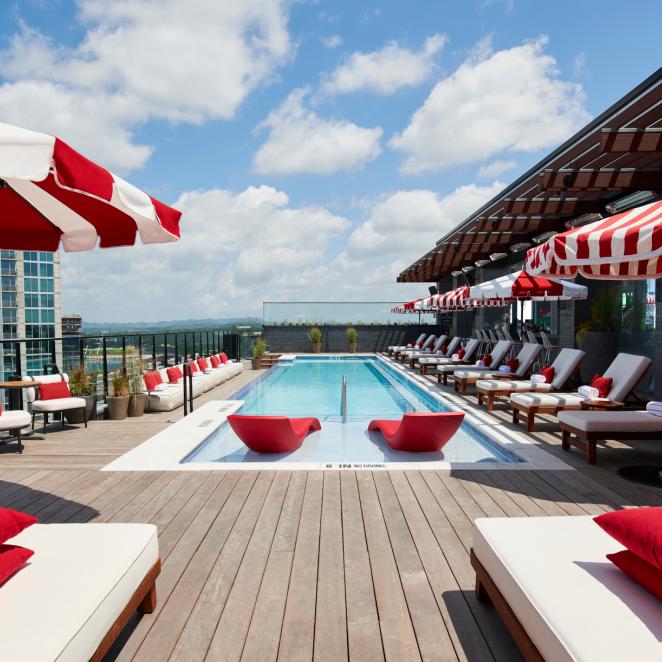 Virgin Hotel rooftop pool