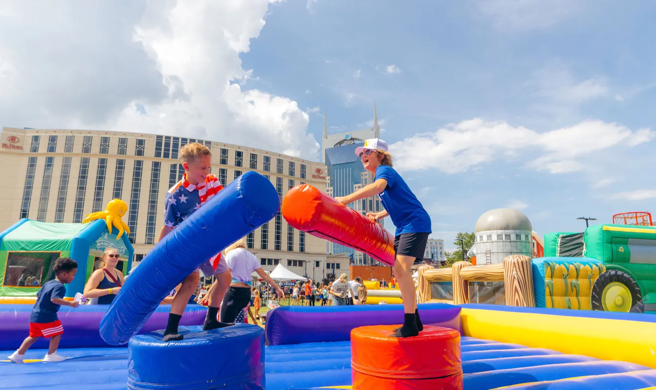 Kids playing at Amazon Family Fun Zone