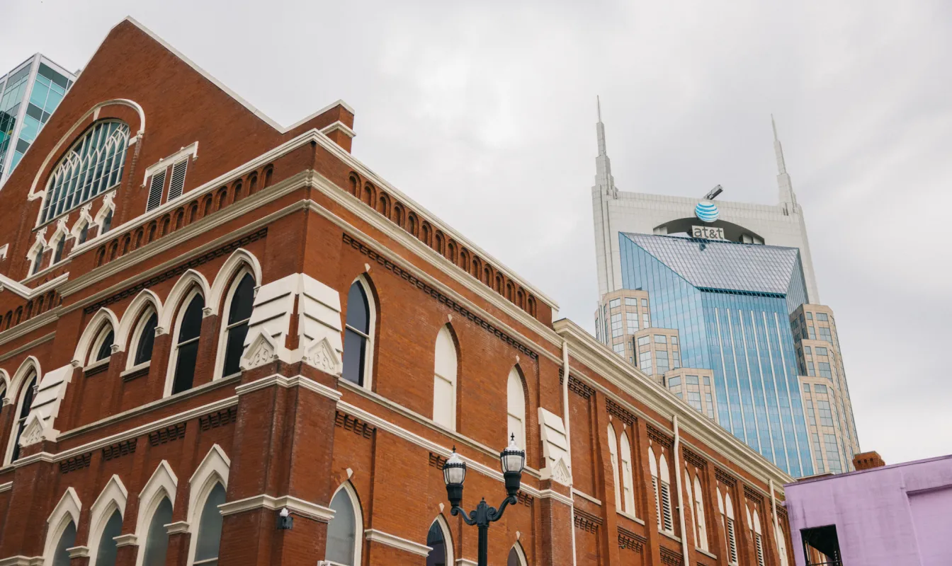 Ryman Auditorium and Batman Building