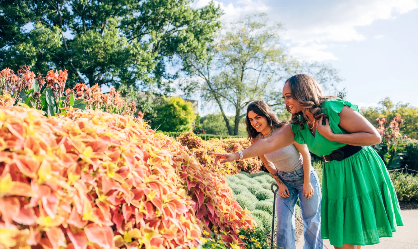 Smelling the flowers at Cheekwood