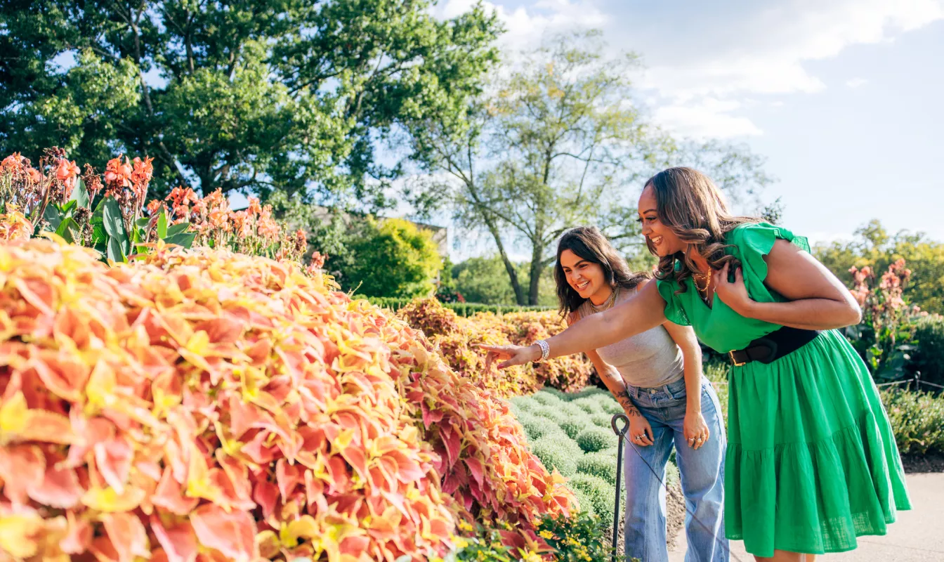 Smelling the flowers at Cheekwood