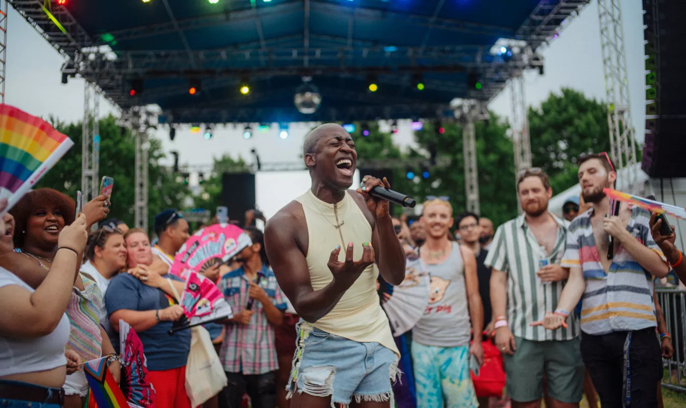 Singer at Nashville Pride Fest