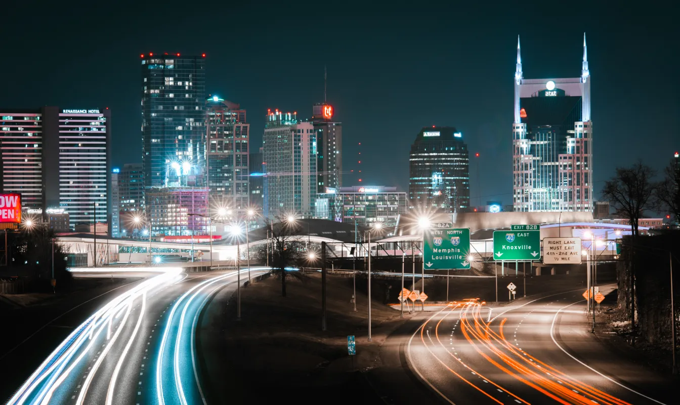 Nashville Skyline at Nighttime