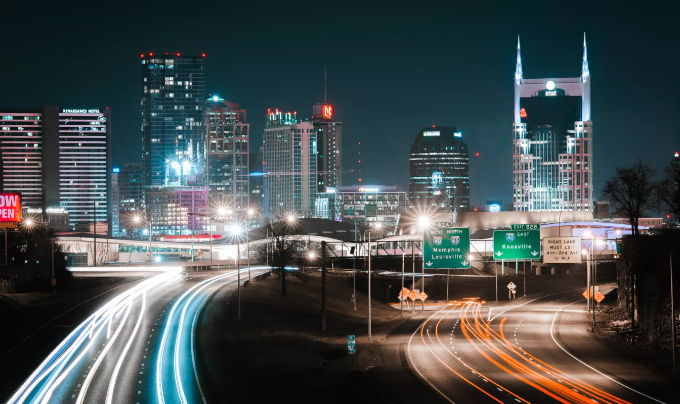 Nashville Skyline at Nighttime