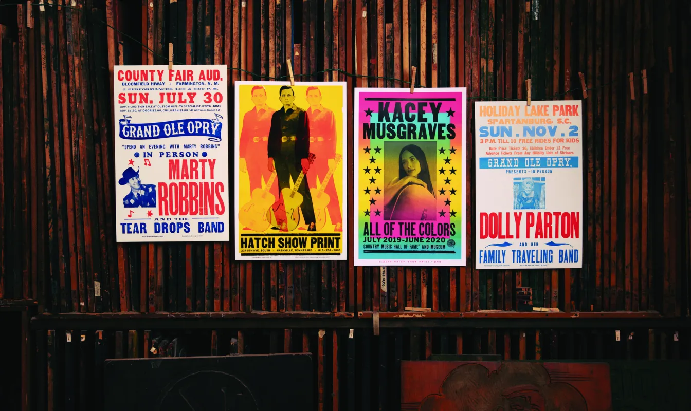 Hatch Show Print poster wall