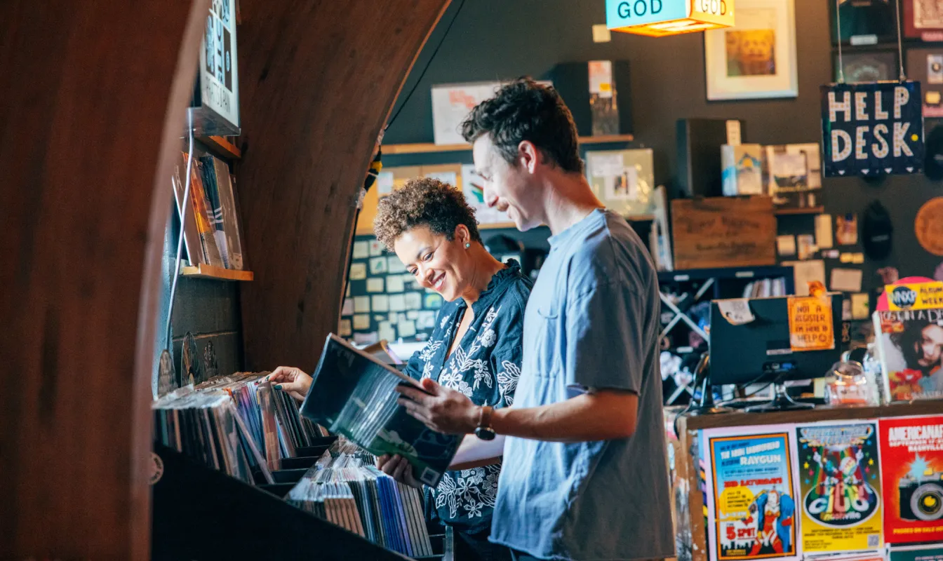 Browsing Records at Grimey's
