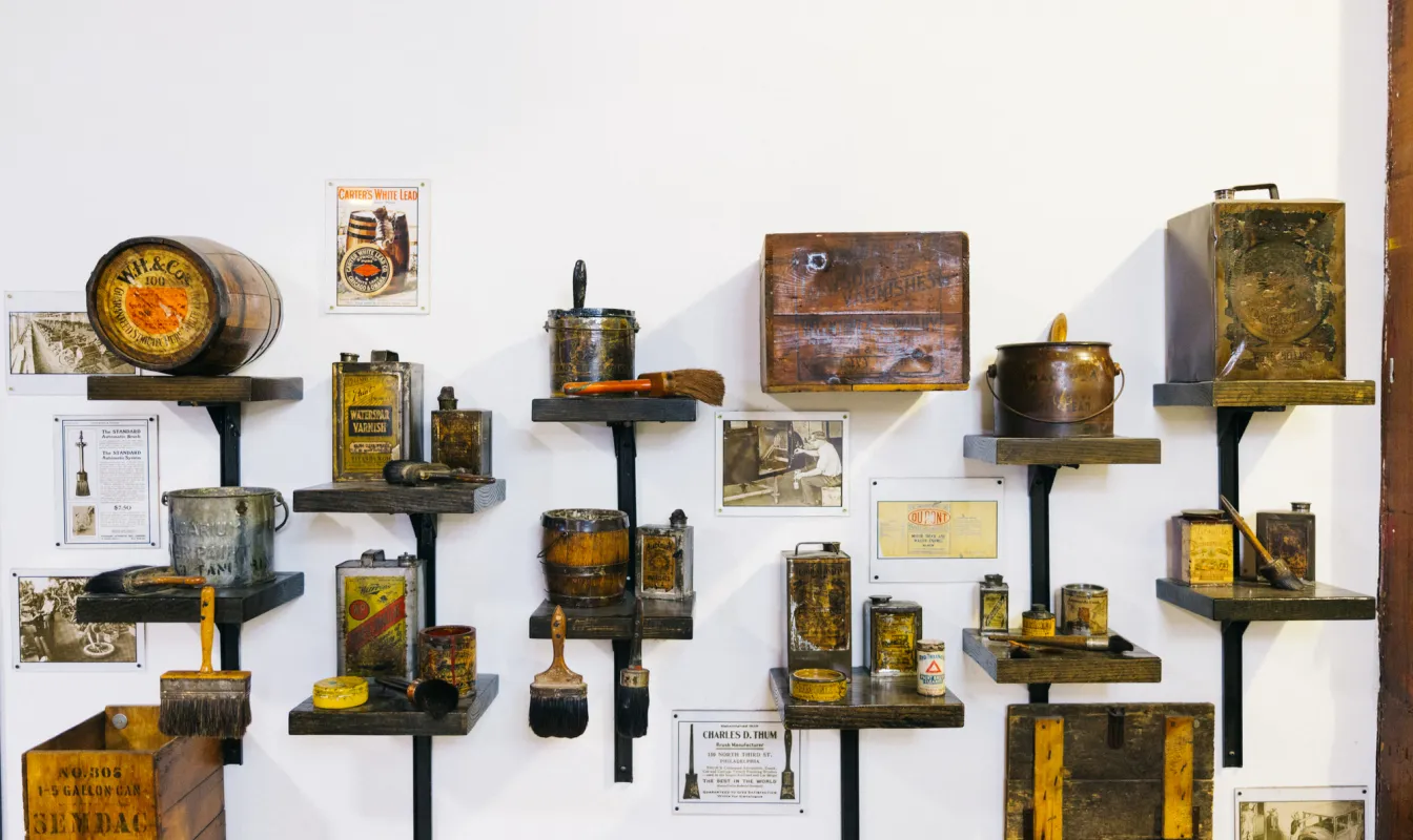 Antiques on display at Marathon Village