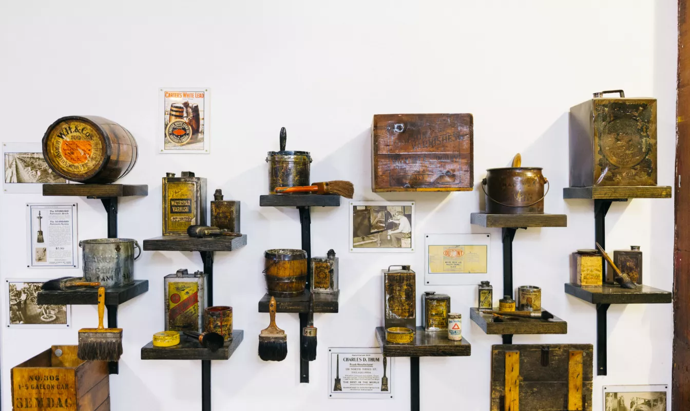 Antiques on display at Marathon Village