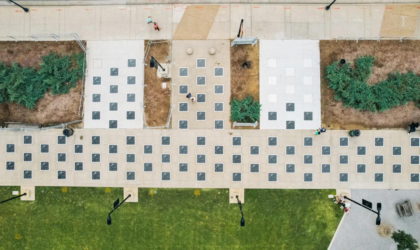 Aerial perspective of Music City Walk of Fame