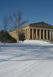 Snow day at the Parthenon