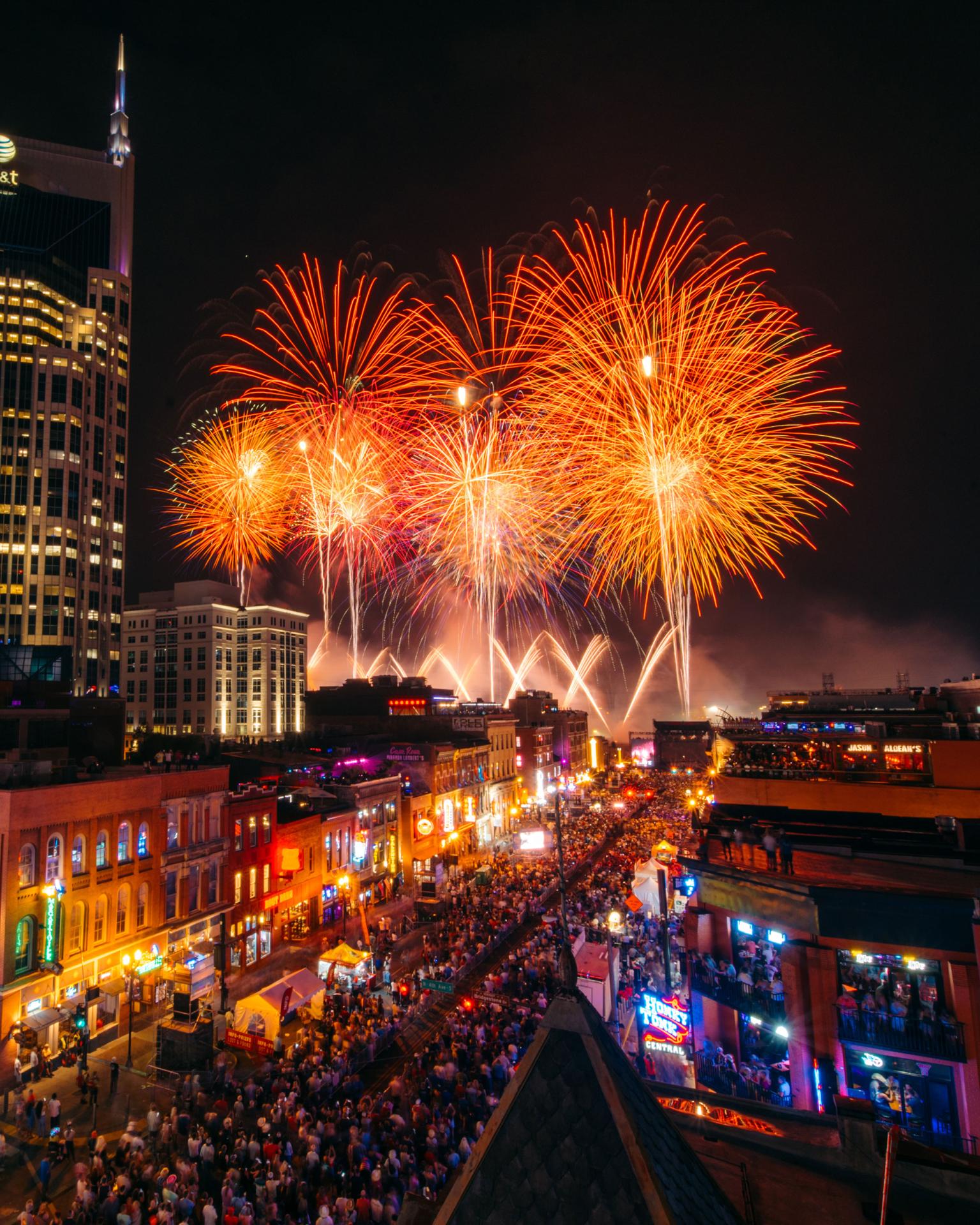 Nashville fireworks on July 4th
