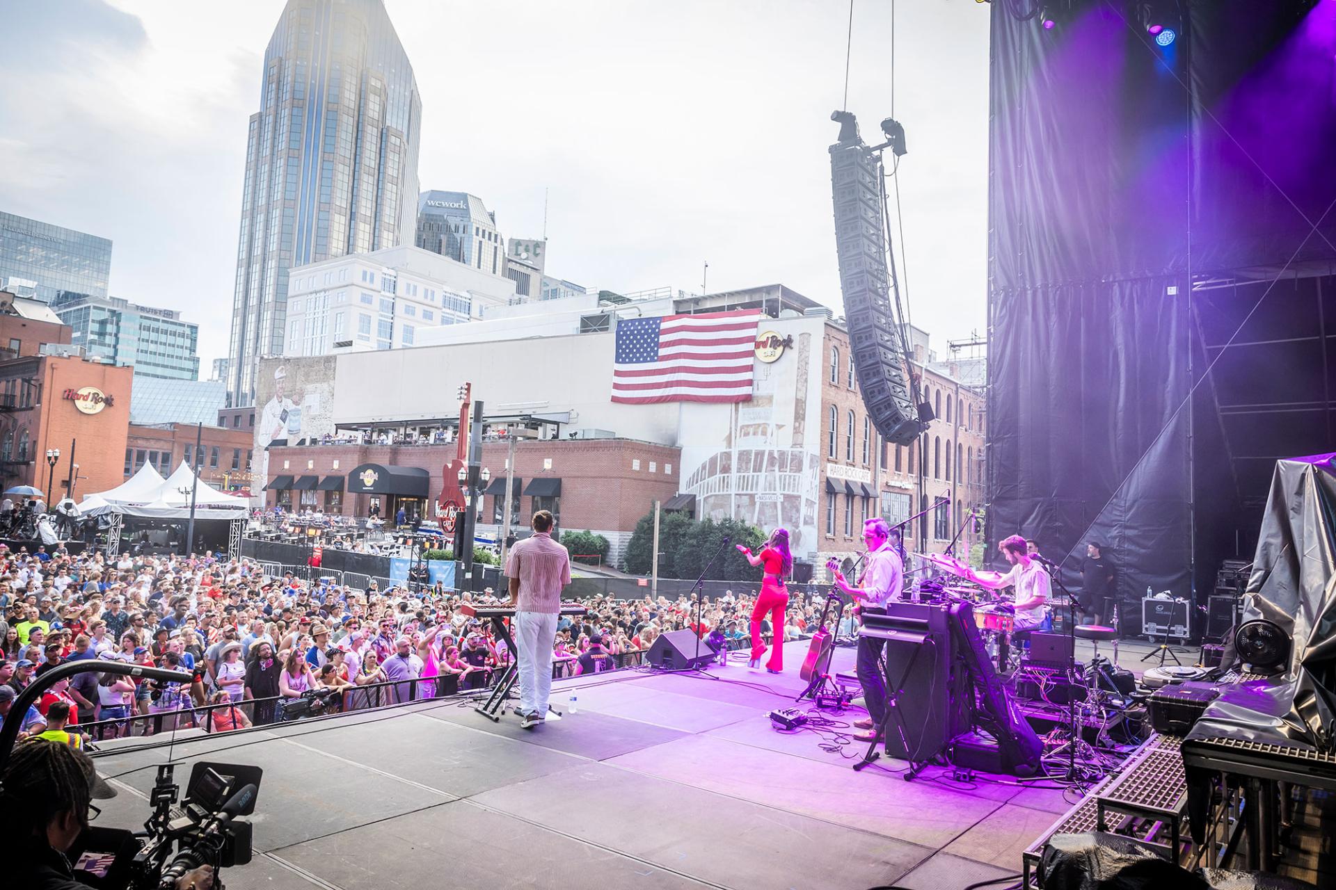 A Girl Named Tom performs at July 4th in Nashville