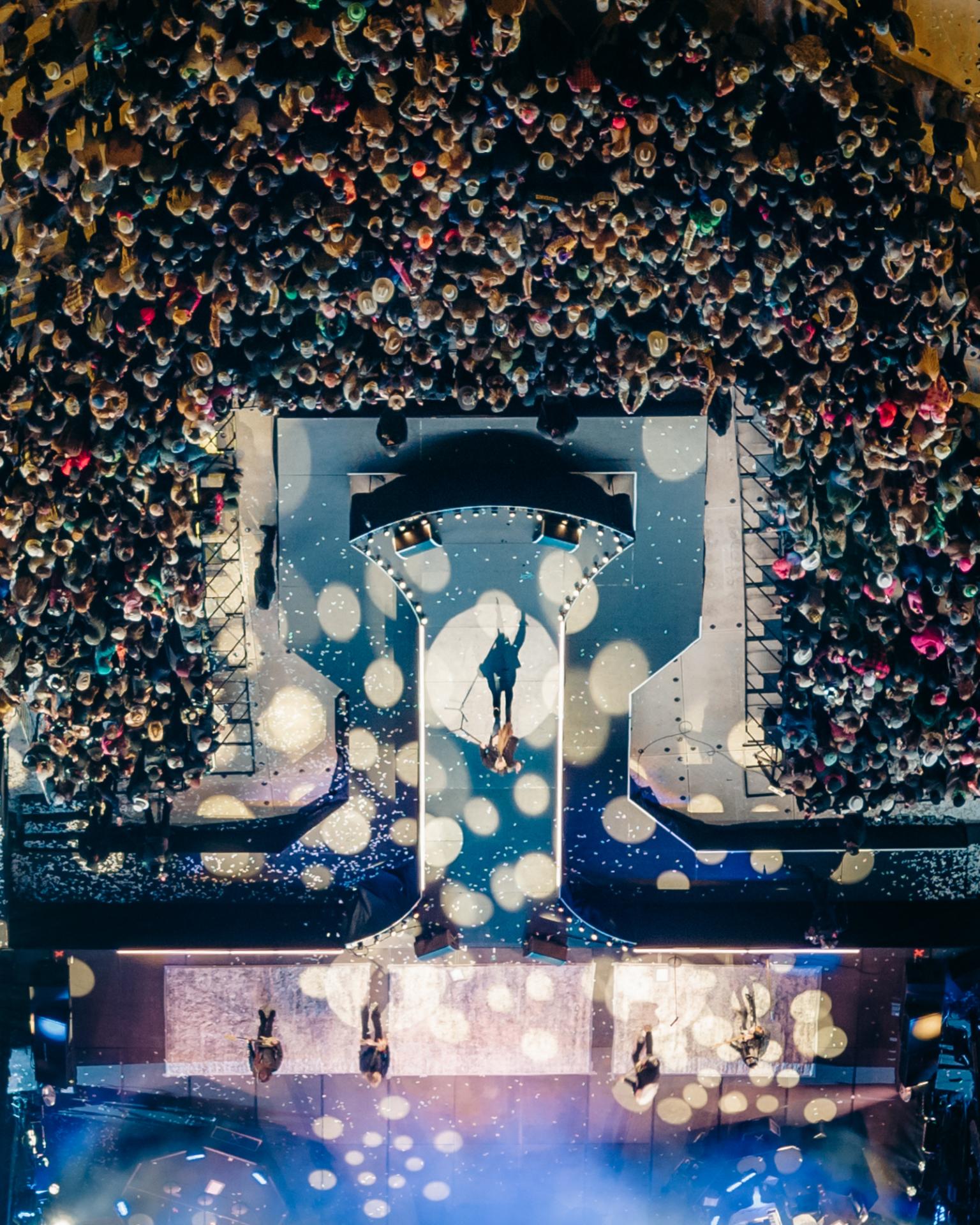 Aerial Stage View at NYE Nashville's Big Bash