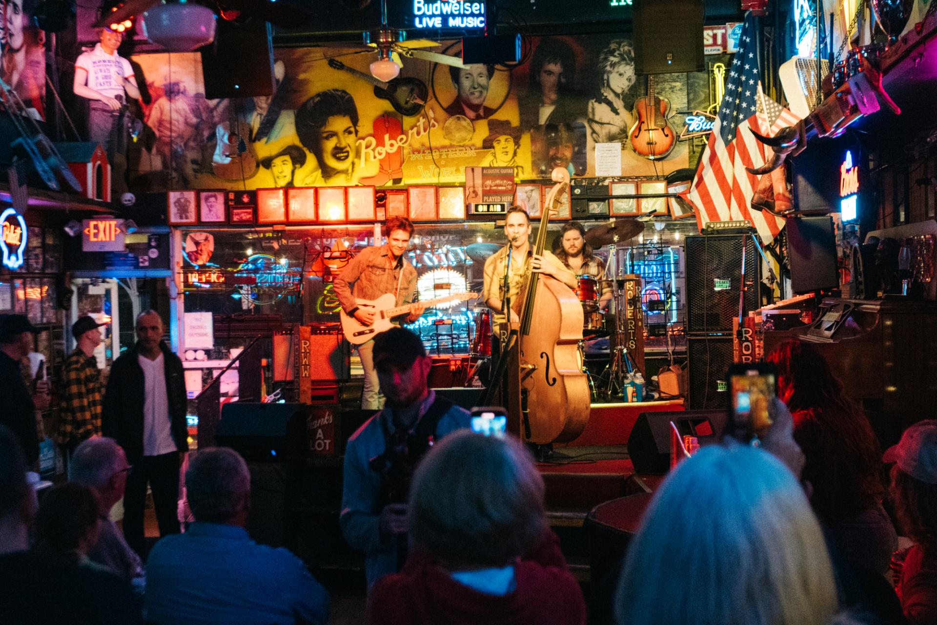 Band playing at Robert's Western World Honky Tonk
