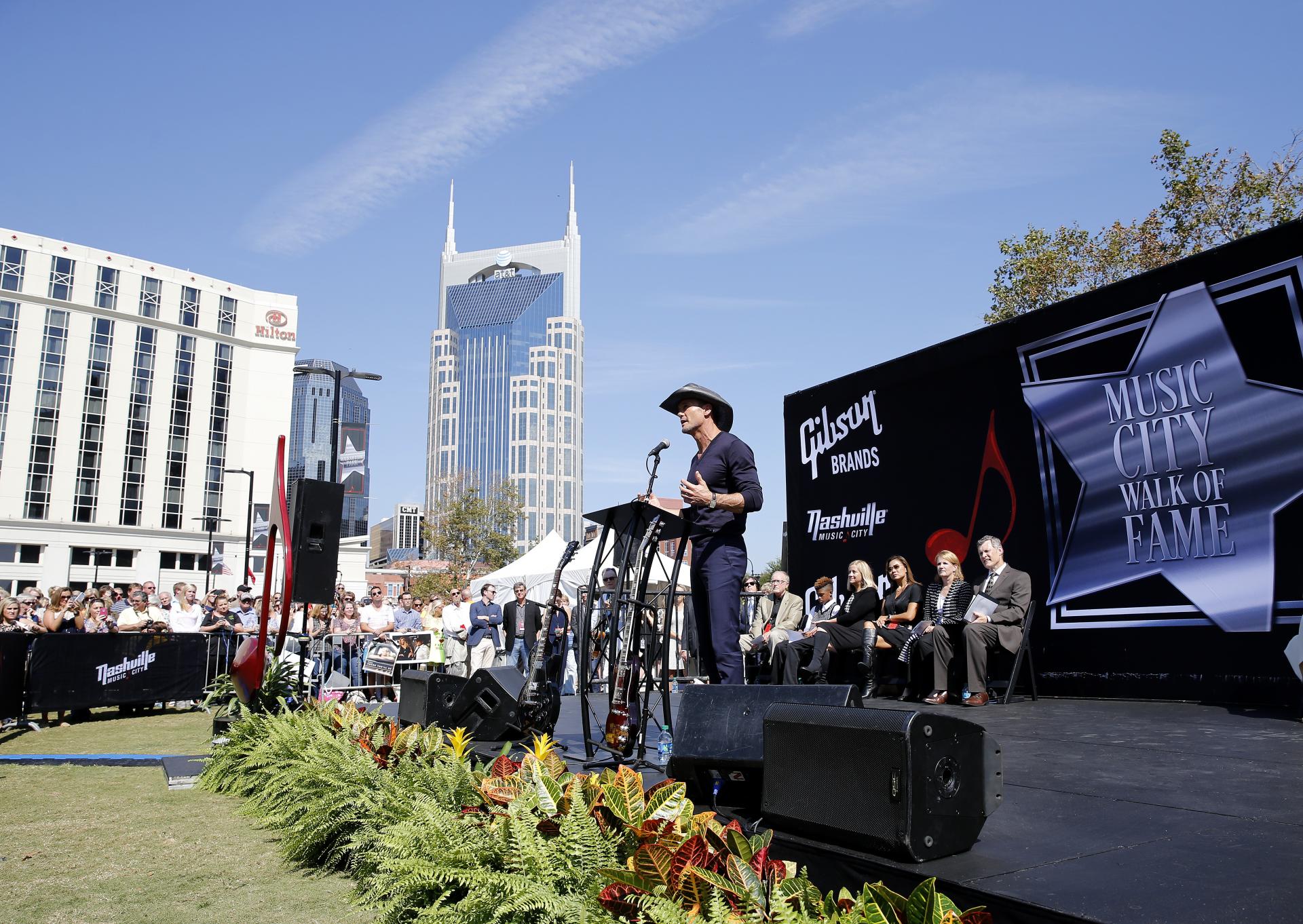 Tim McGraw at the Music City Walk of Fame Ceremony