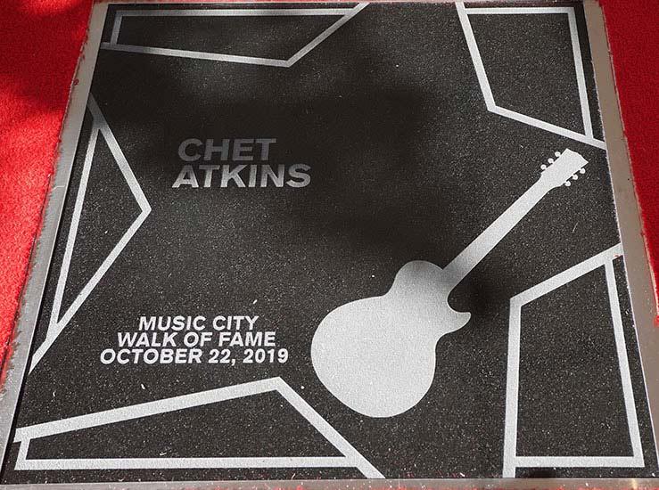 Chet Atkins star on the Music City Walk of Fame
