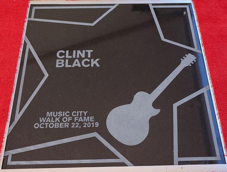 Clint Black at the Music City Walk of Fame