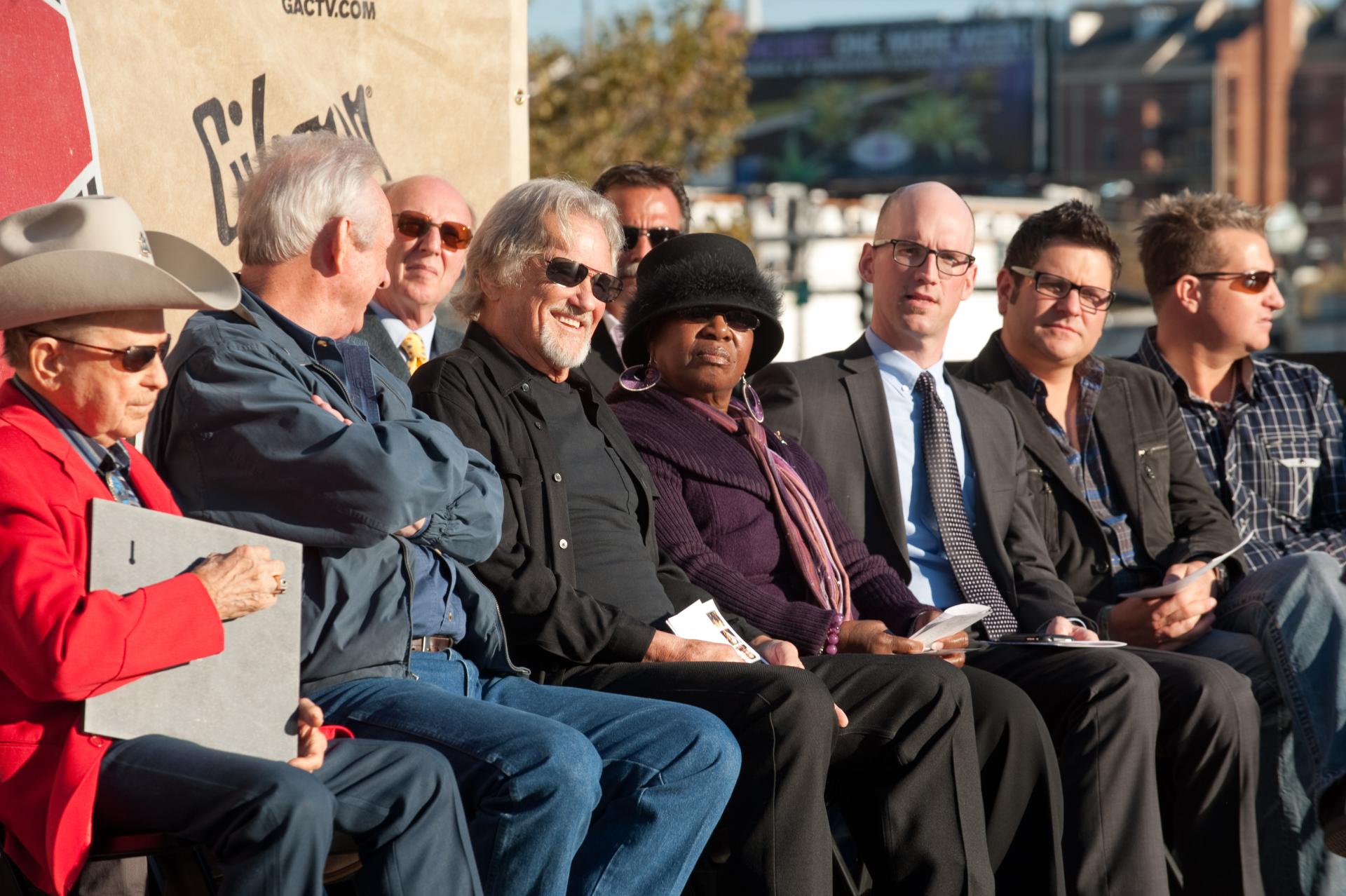 Music City Walk of Fame inductees on stage 