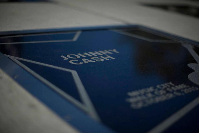 Johnny Cash star on the Music City Walk of Fame