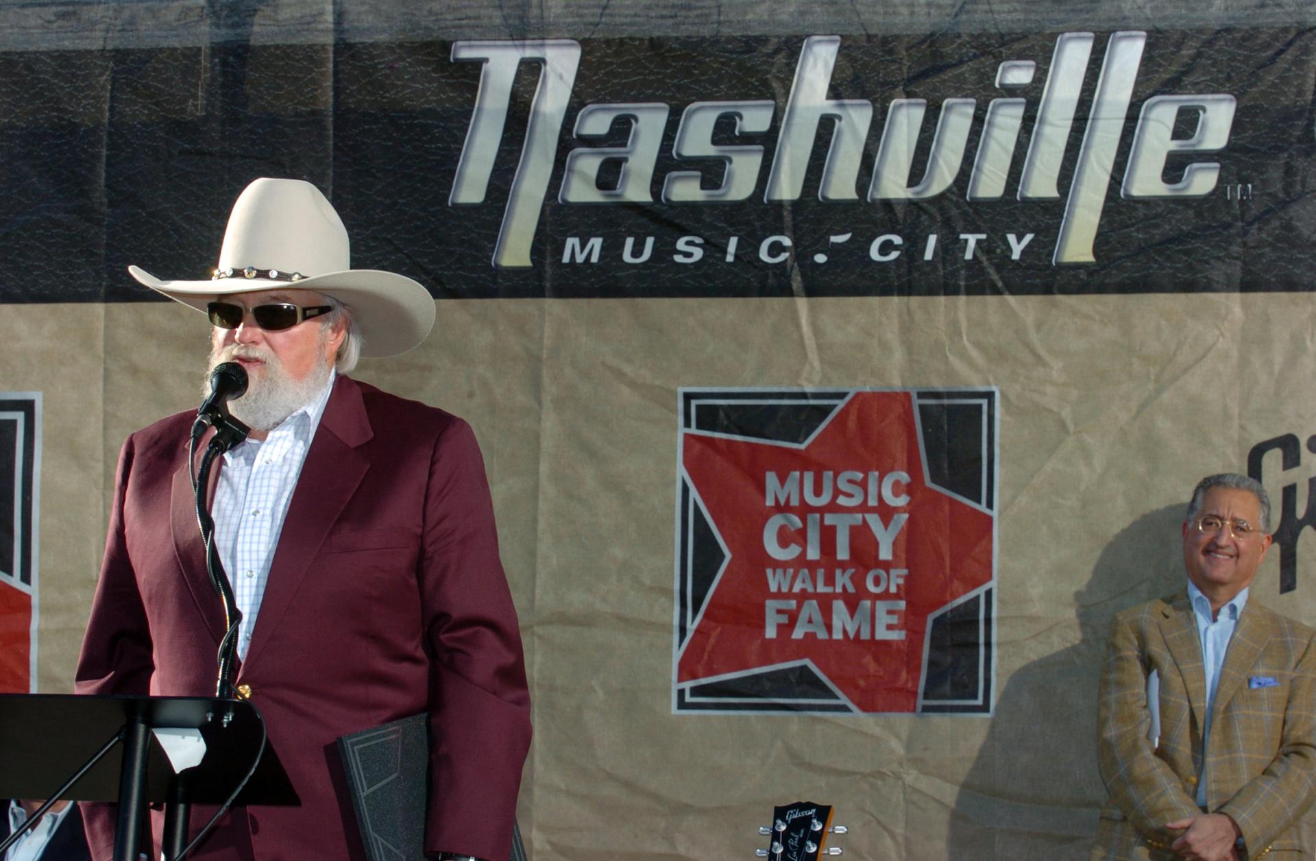 Charlie Daniels at Music City Walk of Fame