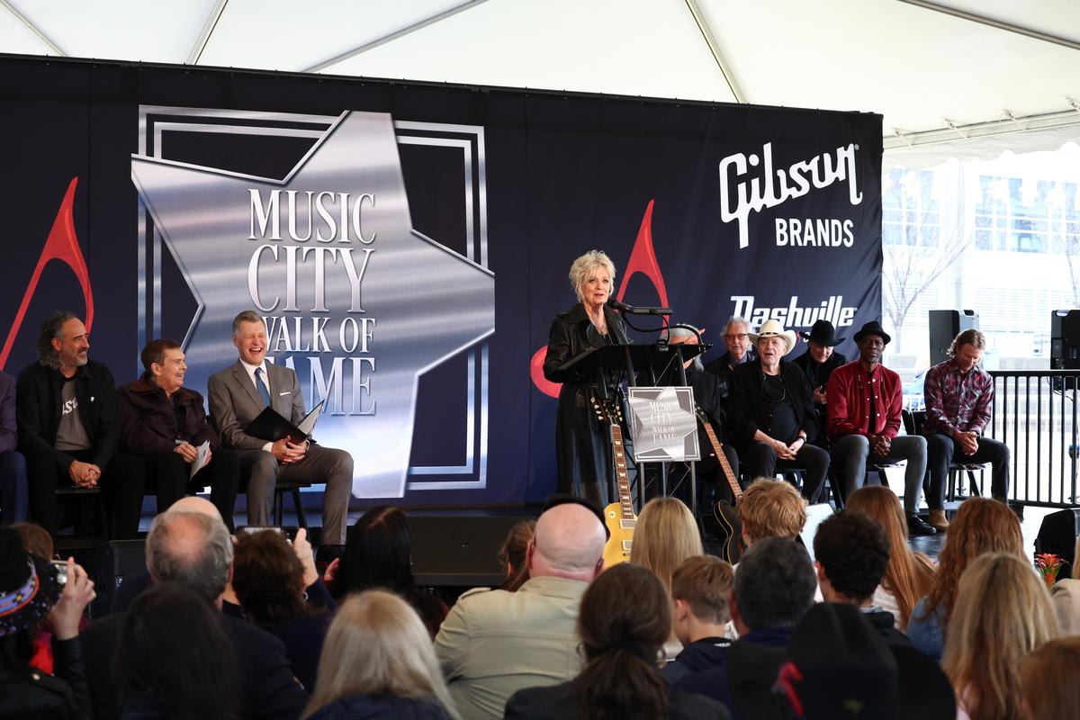 Connie Smith on stage at the Music City Walk of Fame
