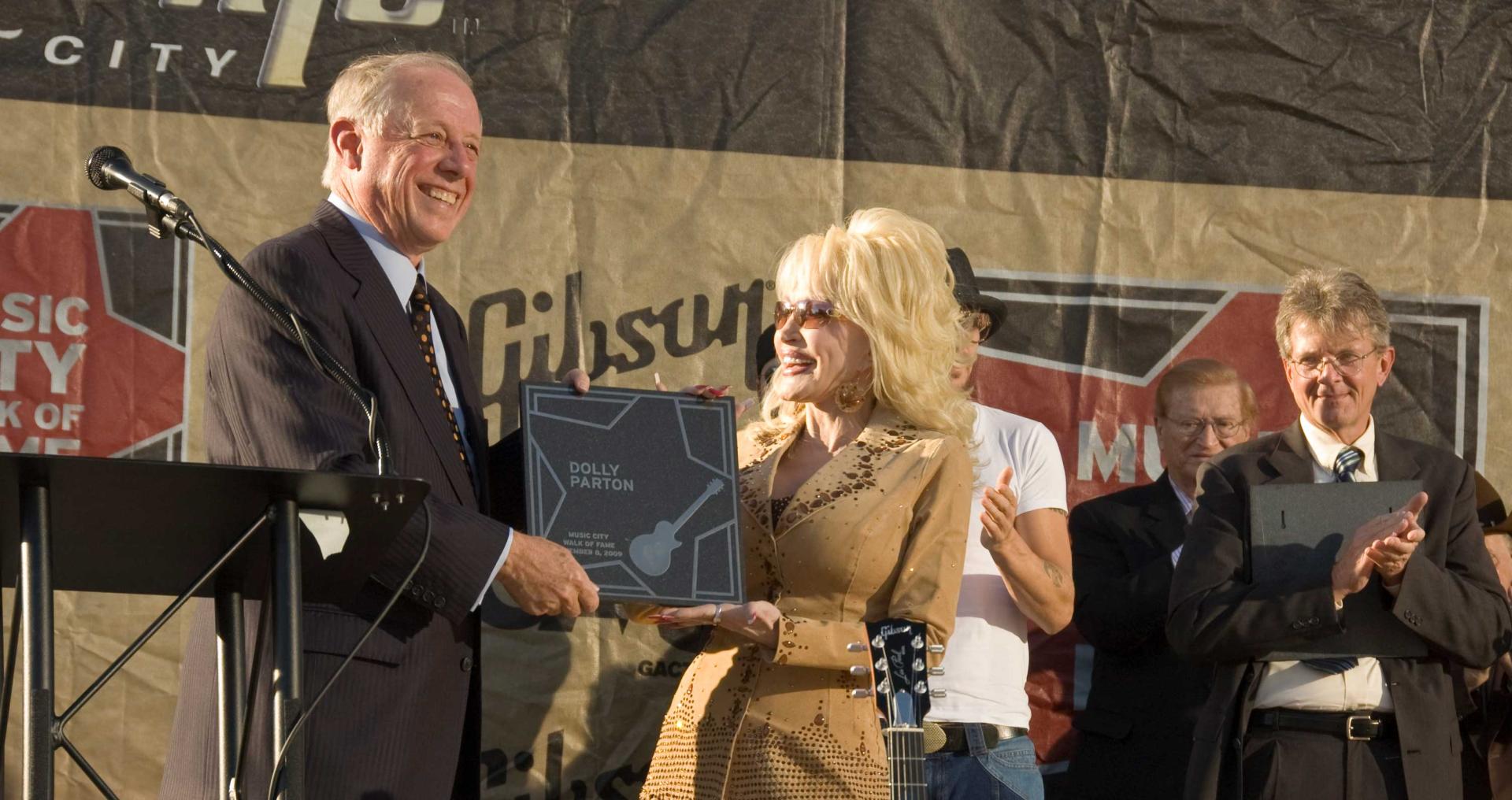 Dolly Parton at the Music City Walk of Fame