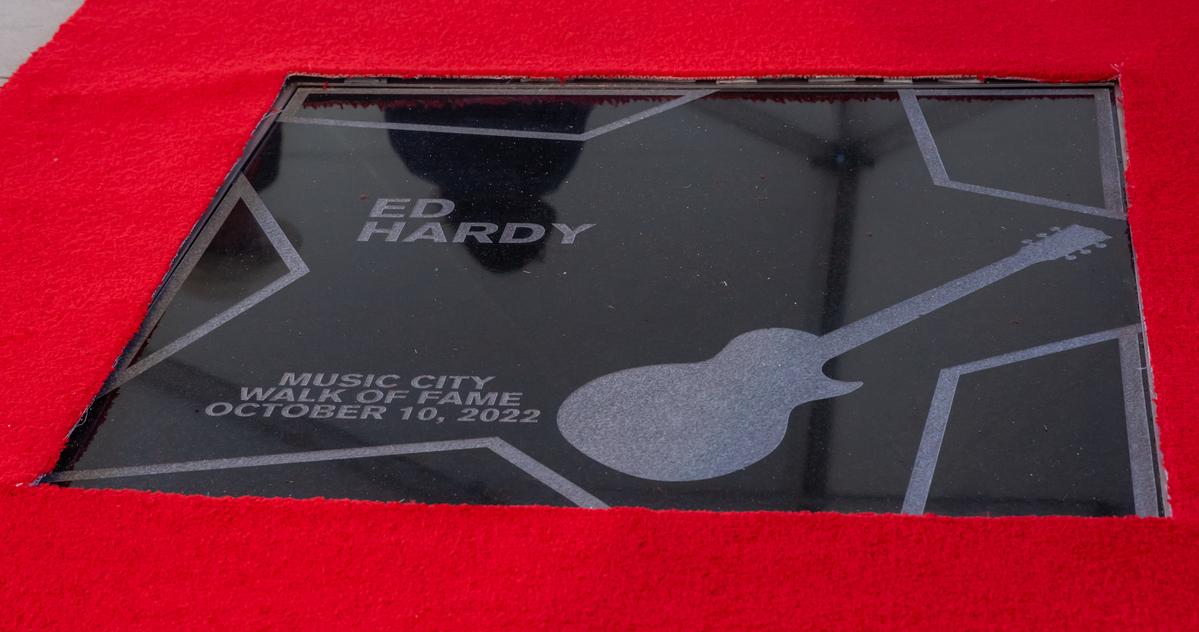 Ed Hardy star on the Music City Walk of Fame