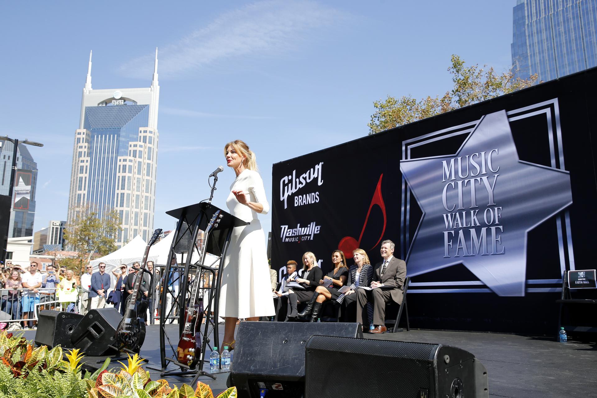 Faith Hill at the Music City Walk of Fame