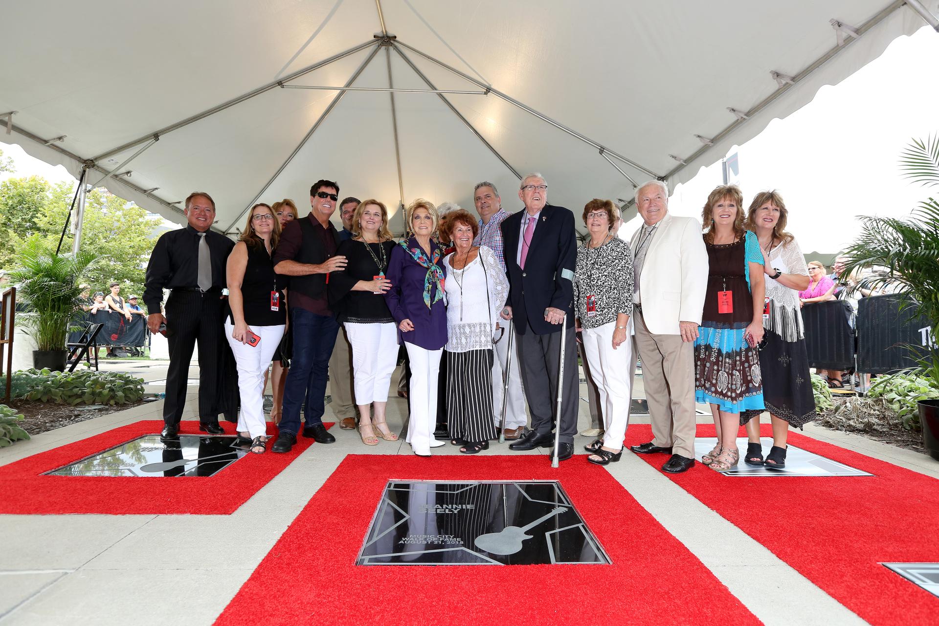 Jeannie Seely with her star on the Music City Walk of Fame