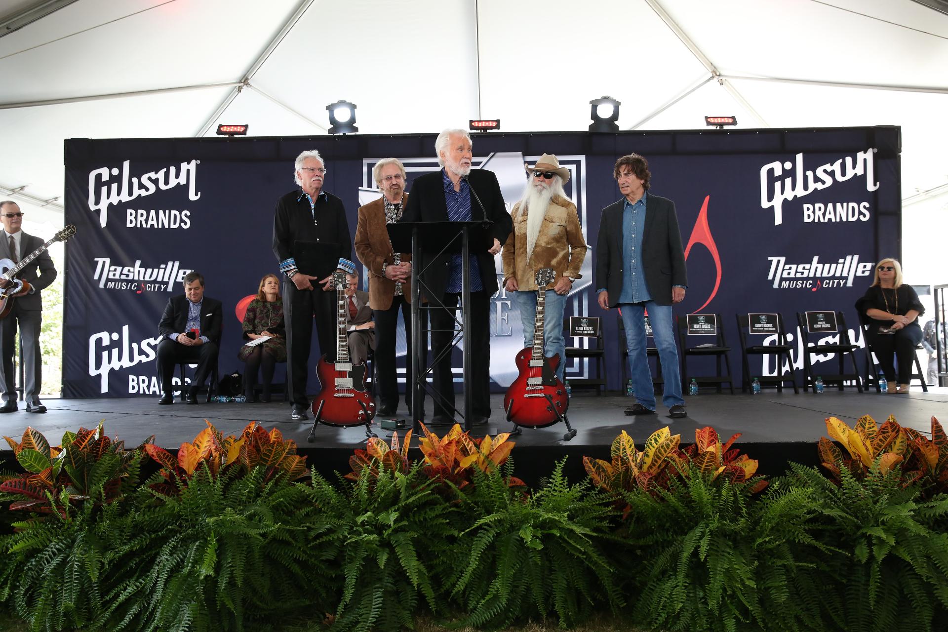 Kenny Rogers on stage at the Music City Walk of Fame
