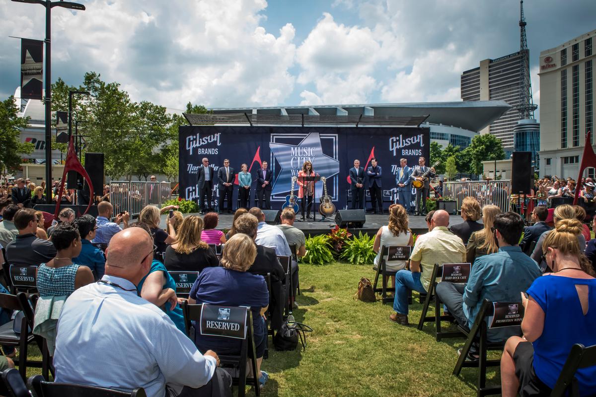 Loretta Lynn honored on stage at the Music City Walk of Fame