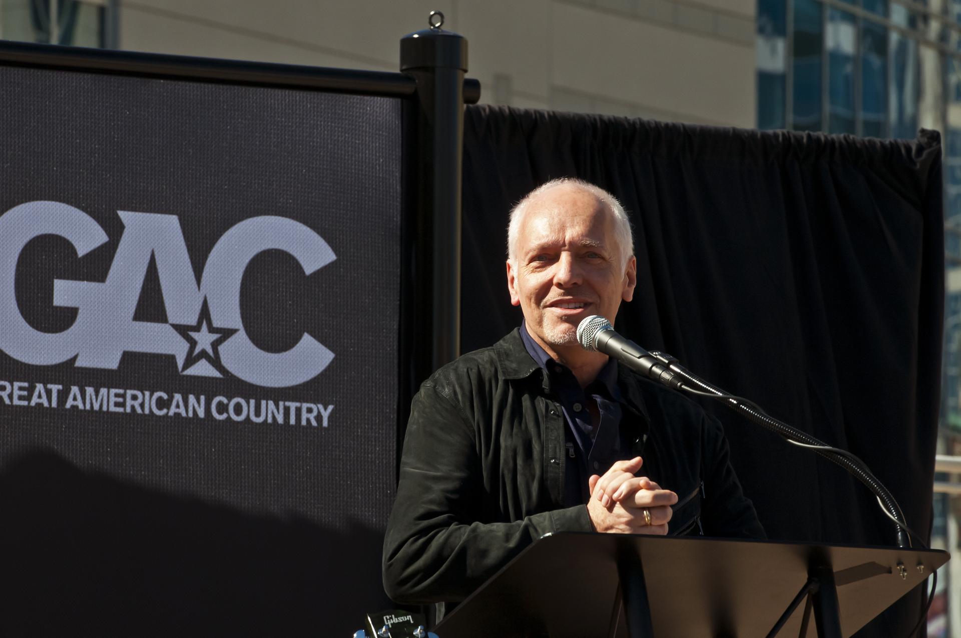 Peter Frampton on stage at the Music City Walk of Fame