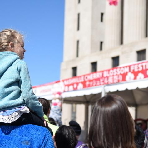 Family at Nashville Cherry Blossom Festival