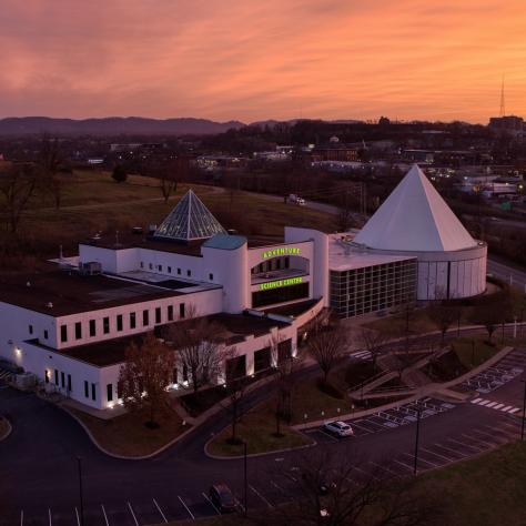 Adventure Science Center at sunset