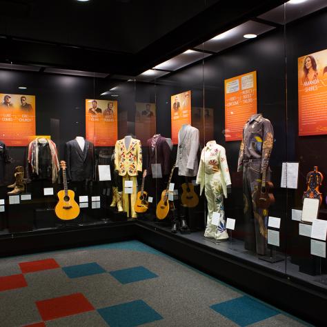 Guitars on display at Country Music Hall of Fame and Museum