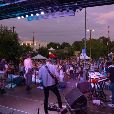 Live music on the main stage at Tomato Art Fest