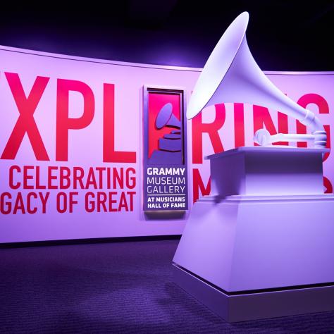 a giant replica of a Grammy award