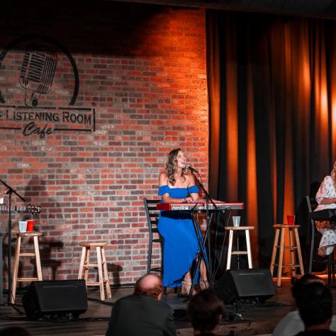 Sara Bareilles performing at The Listening Room