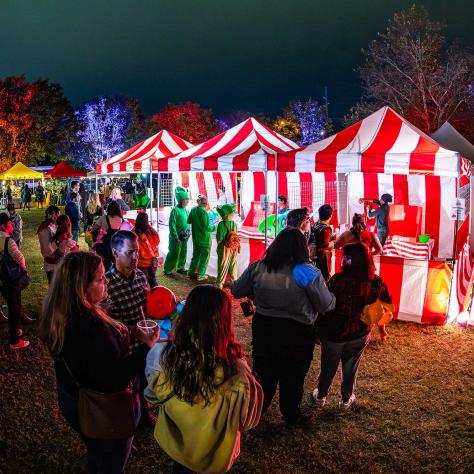 All Hallows East Festival at Night