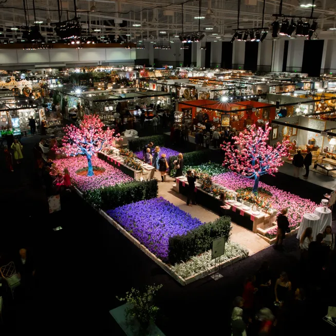 Antiques & Garden show floor