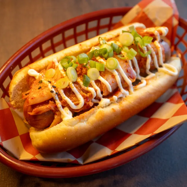 Hot Dog served at Connie's Dive Bar
