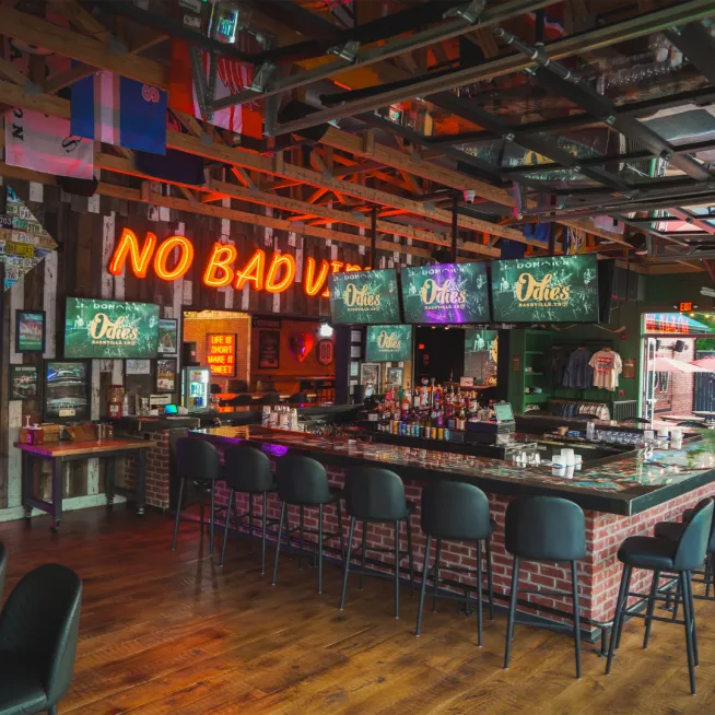 Odie's Main Room Bar -- "No Bad Vibes" here!
