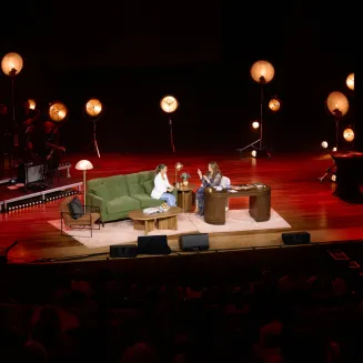 We Executive Produced a custom show for speaker & author Annie F. Downs a Ryman Auditorium. The show was a celebration of 10 years in business of Annie's company That Sounds Fun Network. We helped Annie create a late night talk show kind of vibe with a house band, live celebrity interviews, games & lots of surprises.