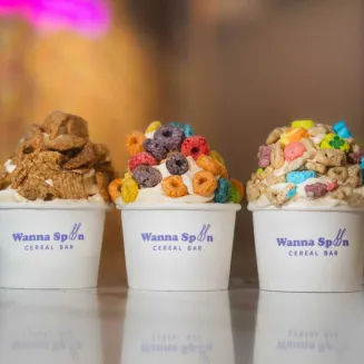 Wanna Spoon's ice cream swirls with cereal blended in (Photo Credit: Kaleb Broussard)