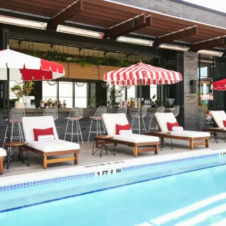Feel a sense of luxury in Music City at Virgin Hotels Nashville's 14th floor rooftop oasis. Enjoy seasonal cocktails and bar bites by day and cool urban vibes by night as DJs carry the energy late into the night.